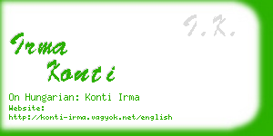 irma konti business card